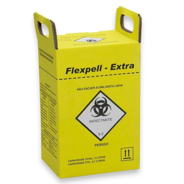 Coletor Perfuro Cortante Extra 3 Litros - Flexpell