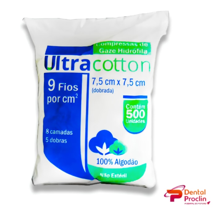 Compressa de Gaze Não Estéril 9 Fios - Ultracotton