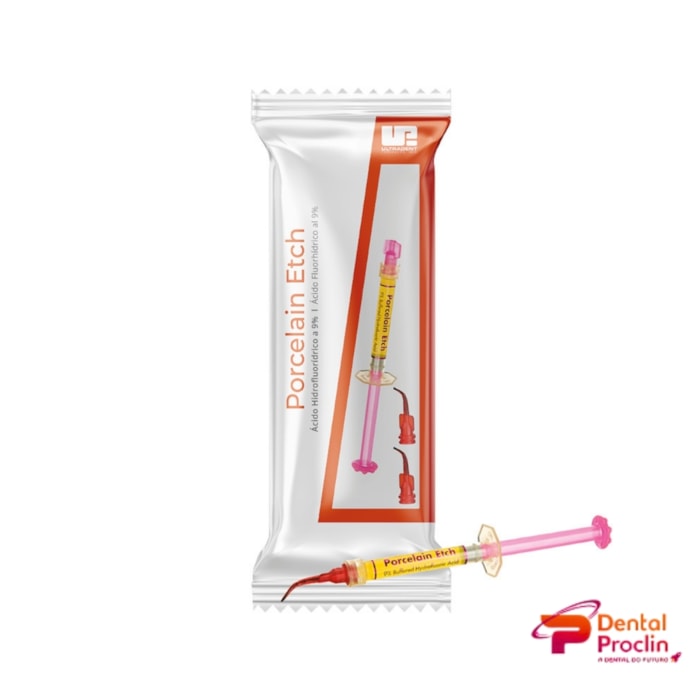 Condicionador Ácido Fluorídrico Porcelain Etch e Inspiral Brush Tips - Ultradent