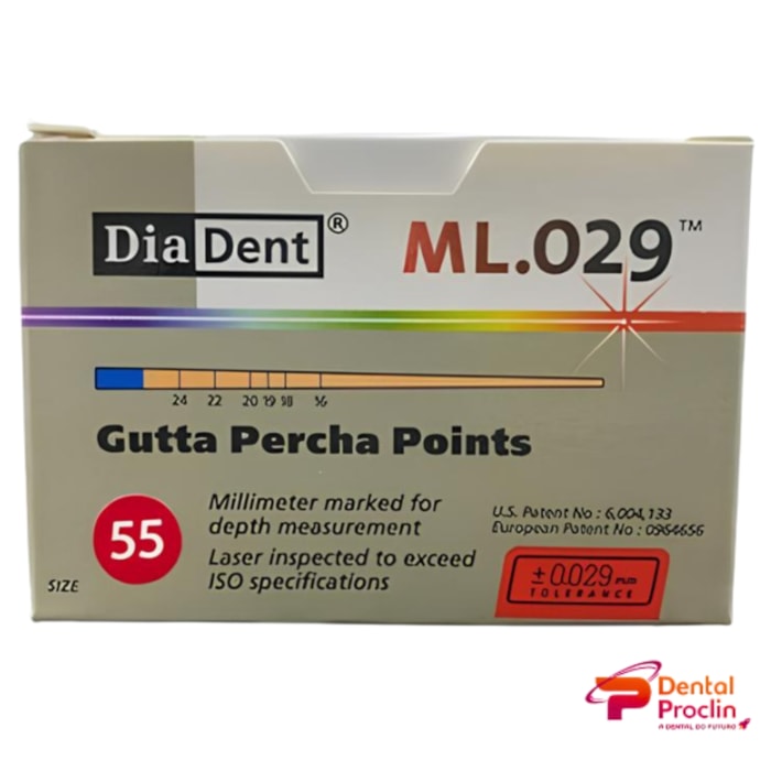 Cone de Guta Percha Calibrada - Diadent