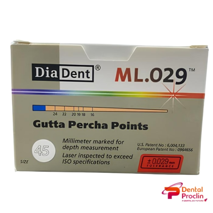 Cone de Guta Percha Calibrada - Diadent