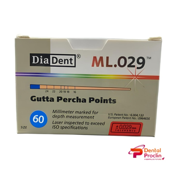 Cone de Guta Percha Calibrada - Diadent