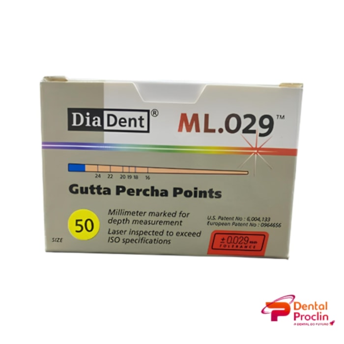 Cone de Guta Percha Calibrada - Diadent