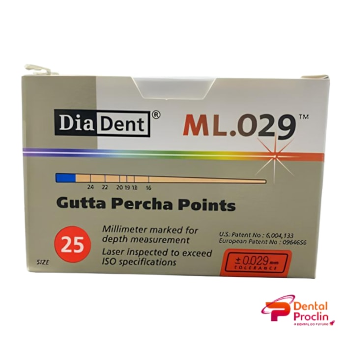 Cone de Guta Percha Calibrada - Diadent
