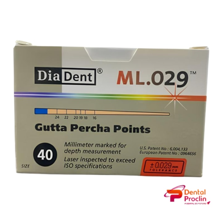 Cone de Guta Percha Calibrada - Diadent