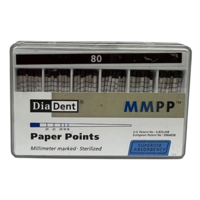 Cone de Papel Absorvente MMPP - Diadent Validade: 09/25