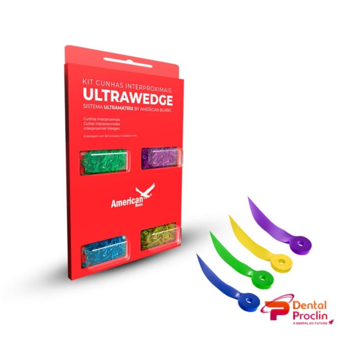 Cunhas Plásticas Ultrawedge Interproximais Kit - American Burrs