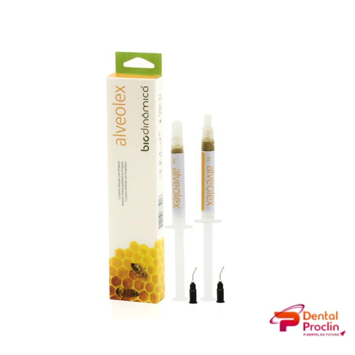 Curativo Alveolar Alveolex 2 Seringas 3g - Biodinâmica Validade: 09/26