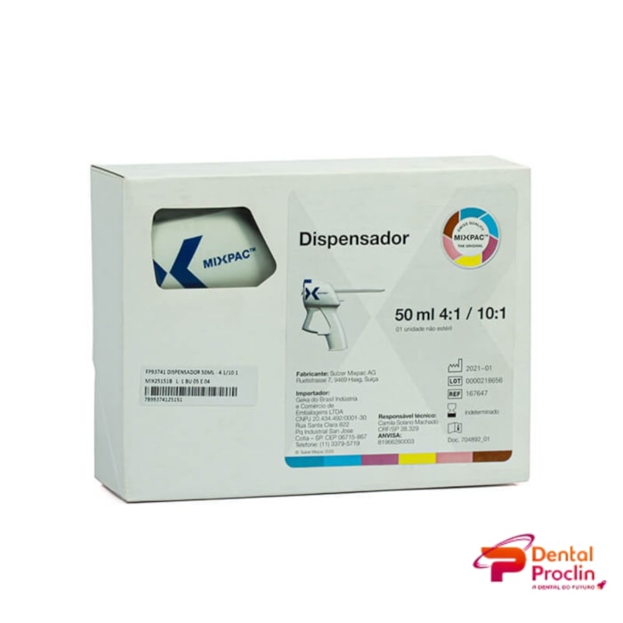 Dispensador MixPac de 50ml 4:1 / 10:1 - MixPac