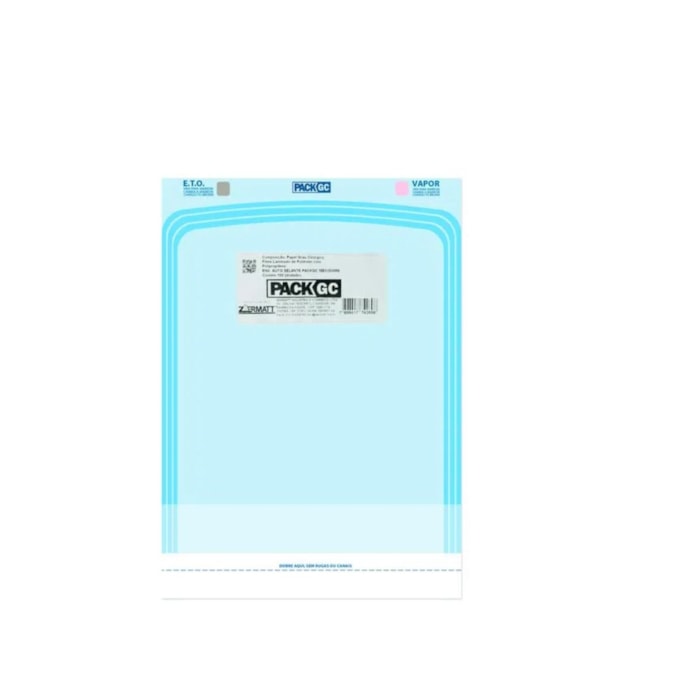 Envelope Auto Selante para Esterilização Pack Gc Tam 150x250mm - Zermatt