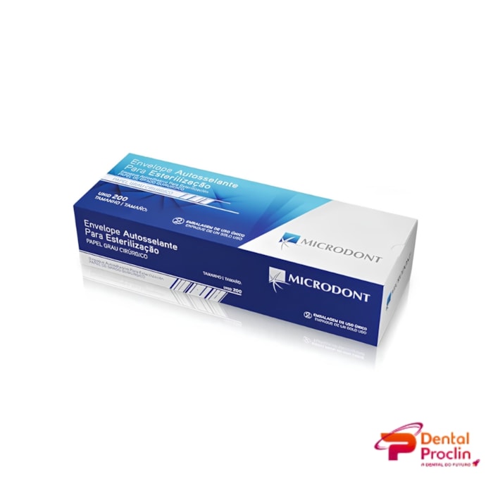 Envelope Autoadesivo de Esterilização 190x330mm - Microdont