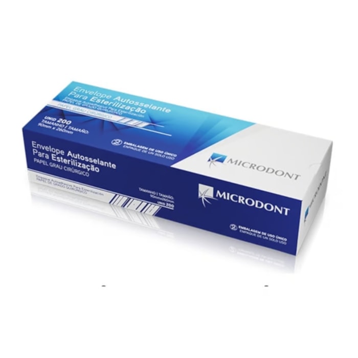Envelope Autoadesivo de Esterilização 55x130mm - Microdont