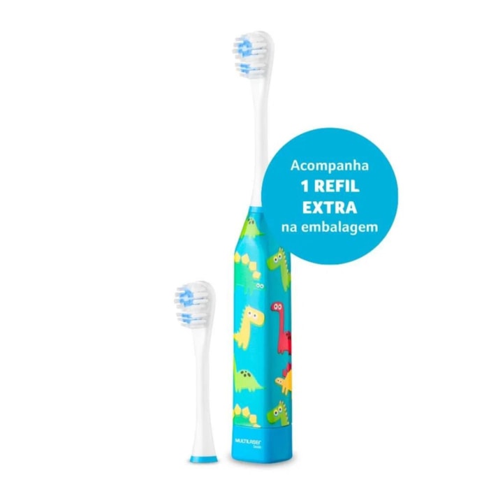 Escova Dental Eletrica Kids Health Pro Dinossauro - Multilaser