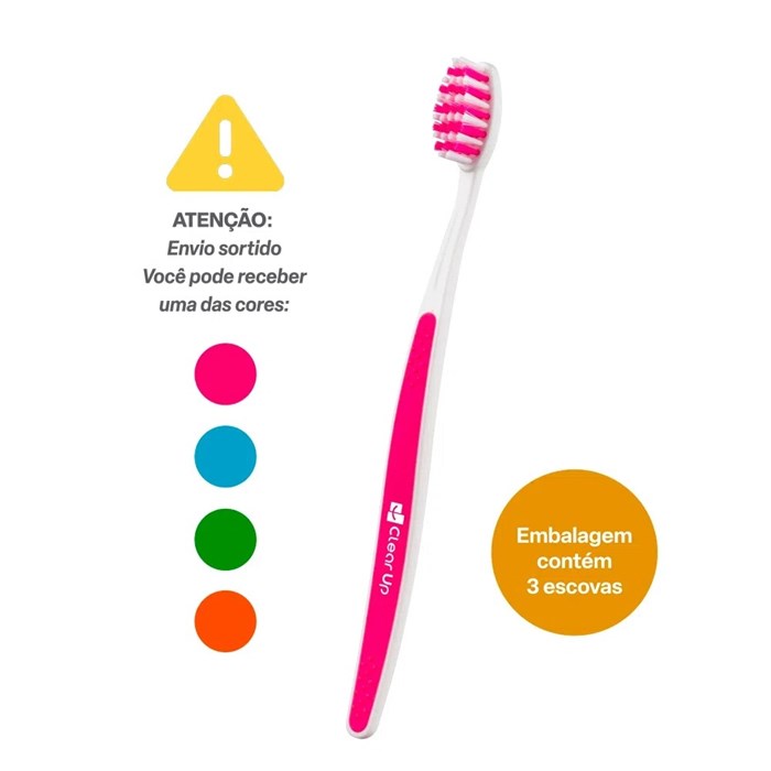 Escova Dental Slim Cerdas Medias - Multilaser
