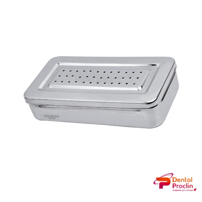 Estojo Inox Perfurado Nº 28x14x6 - Golgran