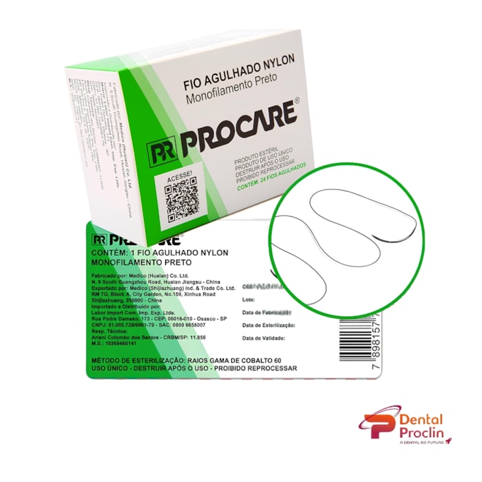 Fio de Sutura de Nylon - Procare