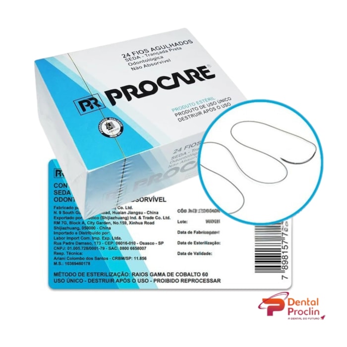 Fio de Sutura de Seda - Procare