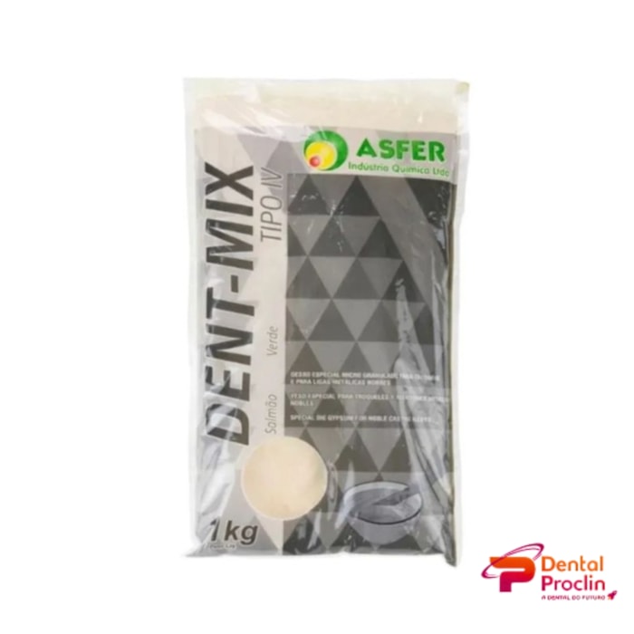 Gesso Pedra Especial Dent-Mix Tipo IV Saco de 1Kg - Asfer