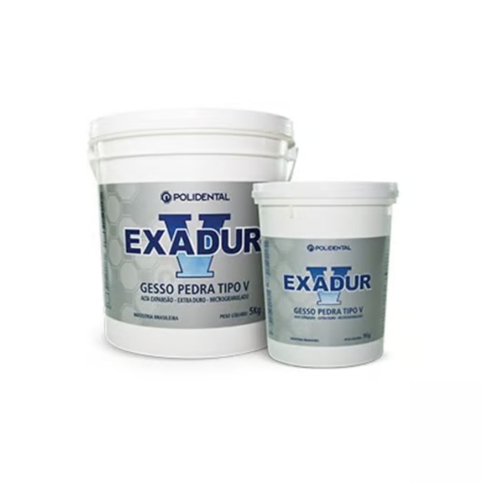 Gesso Pedra Especial Exadur Tipo V 1Kg - Polidental Validade: 08/24