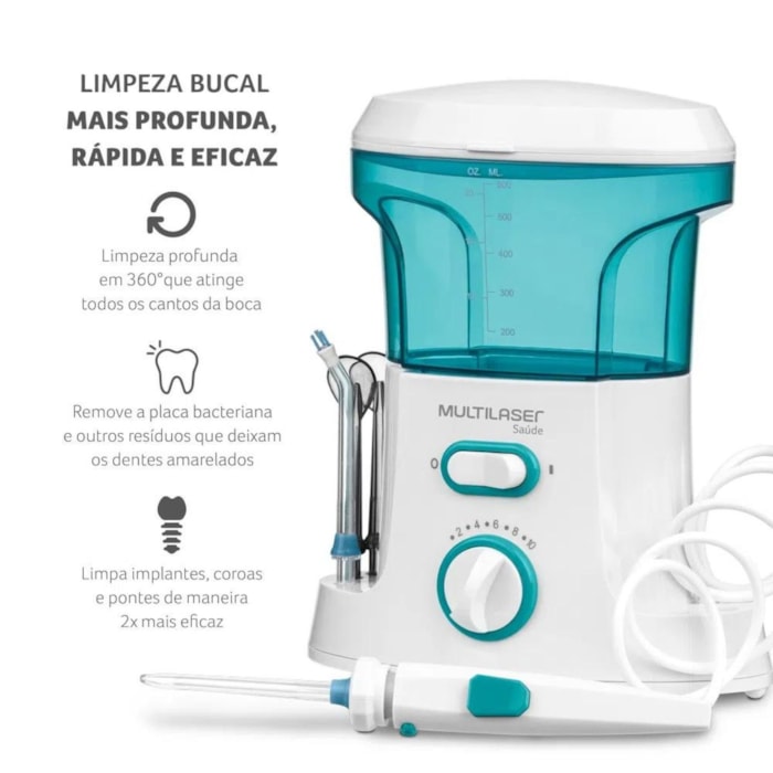 Irrigador Oral Clearpik Family 600ml - Multilaser
