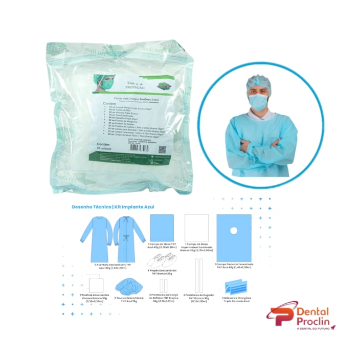 Kit Cirúrgico Estéril Nº 02 FD/40 - Protdesc