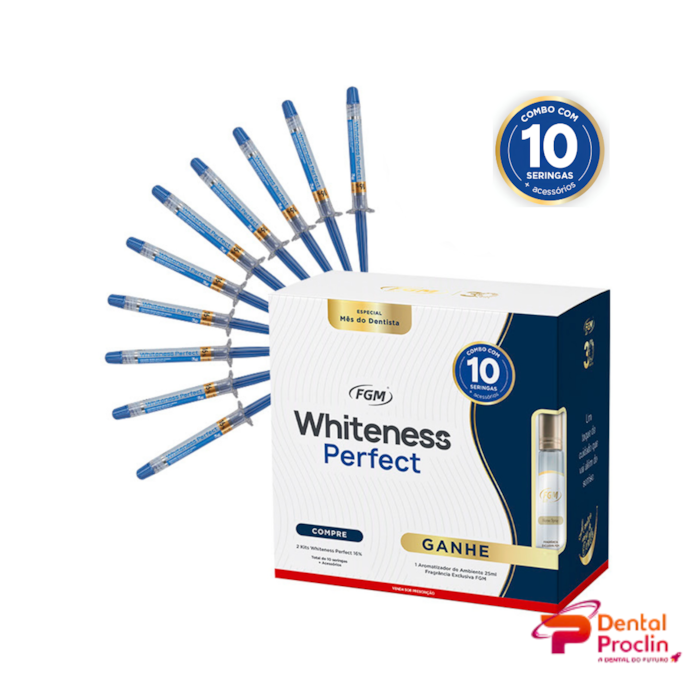 Kit Clareador Caseiro Whiteness Perfect 16% + Aromatizador – FGM