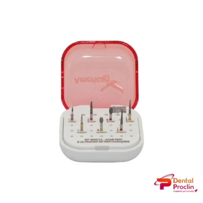 Kit Invicta de Pontas Diamantadas Acabamento Fino e Ultrafino - American Burrs