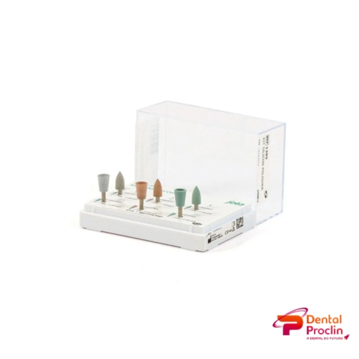 Kit Jota 1923 Ceramic Gloss Dentistry Polidores Diamantados Para Cerâmicas- 3 Fases-Ca -Jota