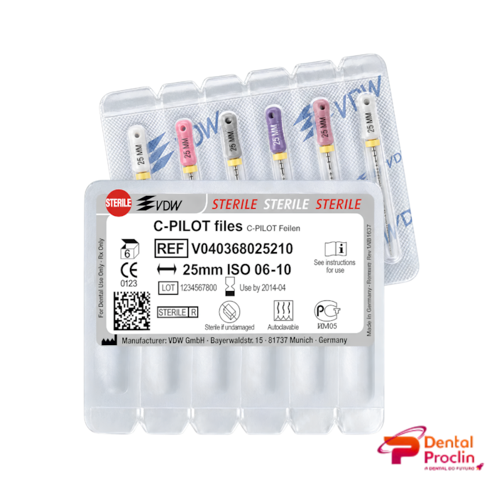 Lima C-Pilot com 6 Unidades - Dentsply Validade: 04/27