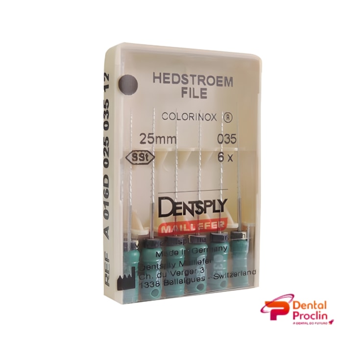 Lima K-File Maillefer Colorinox com 6 Unidades - Dentsply