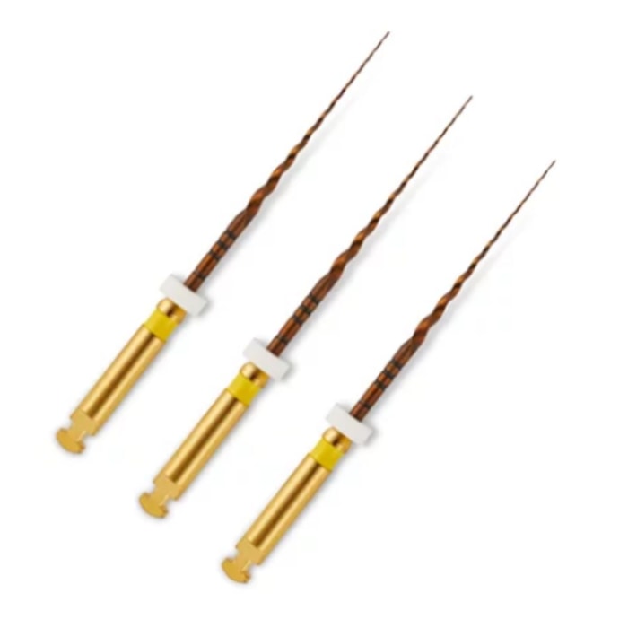 File Rotanti Dentali 25mm Kit Di 6 File Endodontici Conici In NITI Oro - Per Uso Con Motore, Lunghezza 25 Mm, Per Trattamenti Canalari Coni Endodontici Oro - Foto 5
