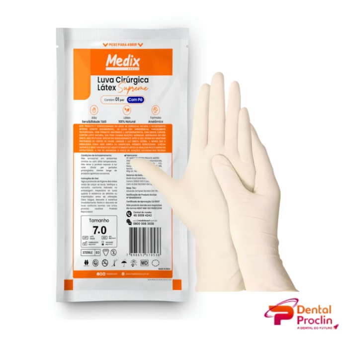Medix Rba Luva Cirúrgica Estéril com Pó - Medix