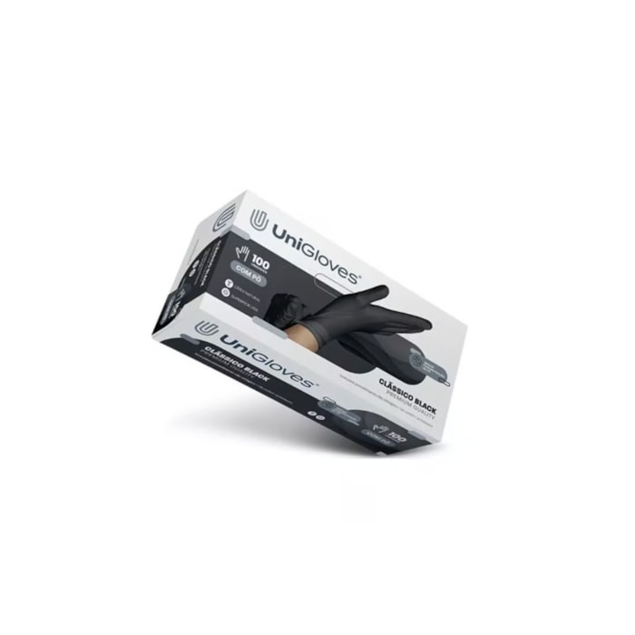 Luva de Procedimento Clássico Black Premium Quality - Unigloves