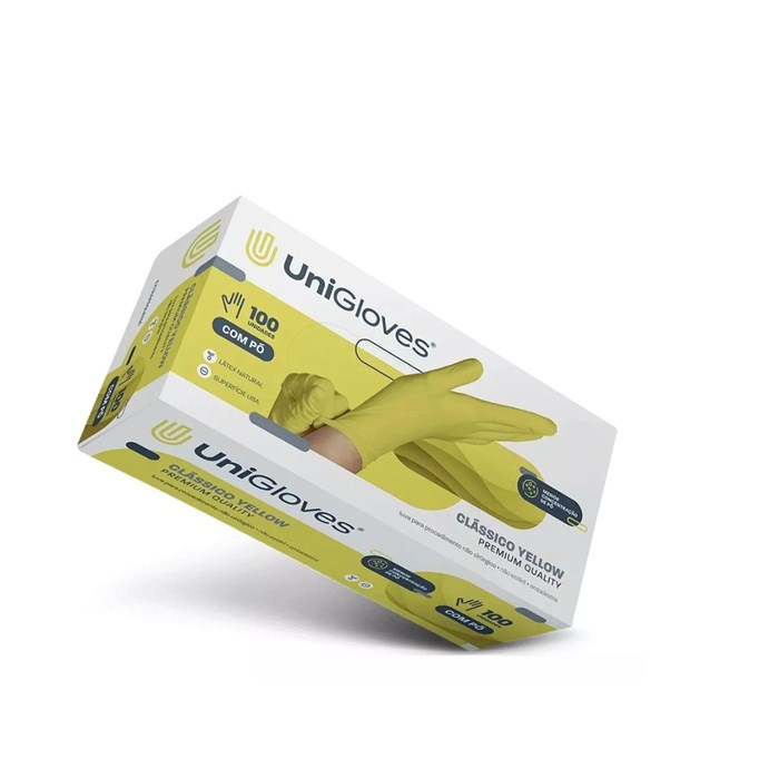 Luva de Procedimento Clássico Yellow Premium Quality - Unigloves