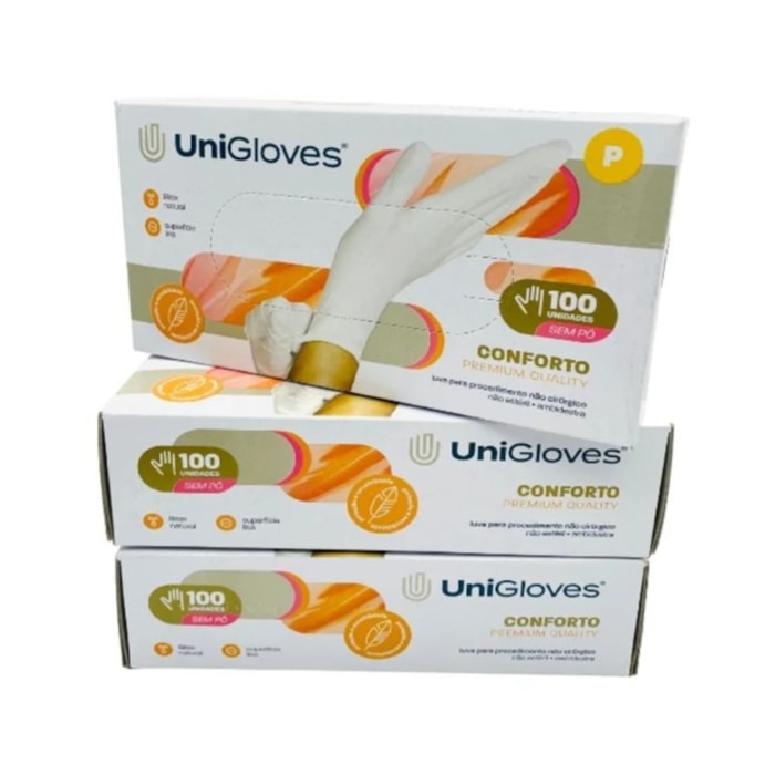 Luva de Procedimento Conforto Lisa Premium Quality - Unigloves