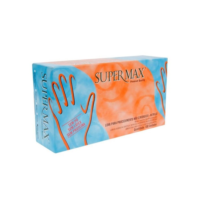 Luva de Procedimento Nitrílica Azul - Supermax