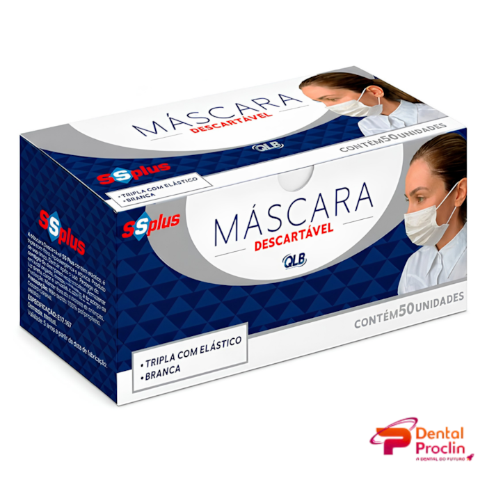 Mascara Descartável Tripla com Elástico - SS Plus