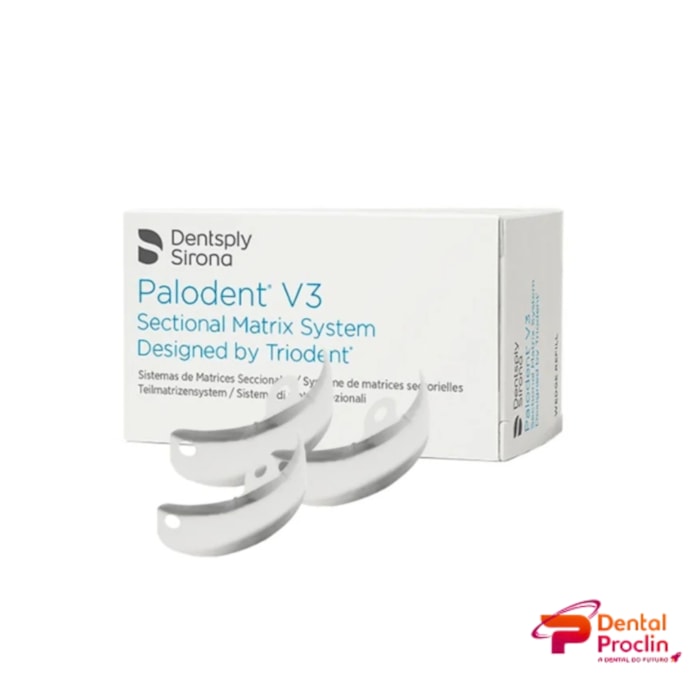 Matriz Seccional Pre-Contornada Palodent V3 Refil com 50un - Dentsply