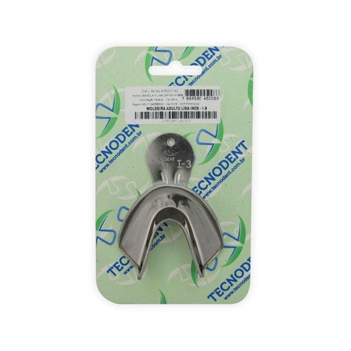 Moldeira Adulto Dentado Lisa Inox- Tecnodent