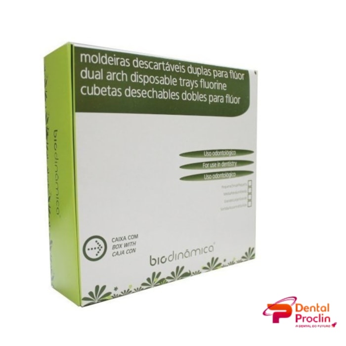 Moldeira Dupla para Flúor Descartável - Biodinâmica