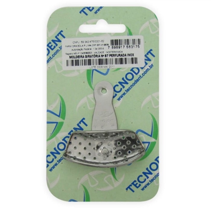 Moldeira Giratória Perfurada Adulto Inox nº 87 - Tecnodent