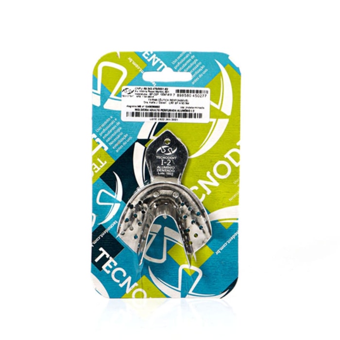 Moldeira Total Perfurada Adulto Alumínio - Tecnodent
