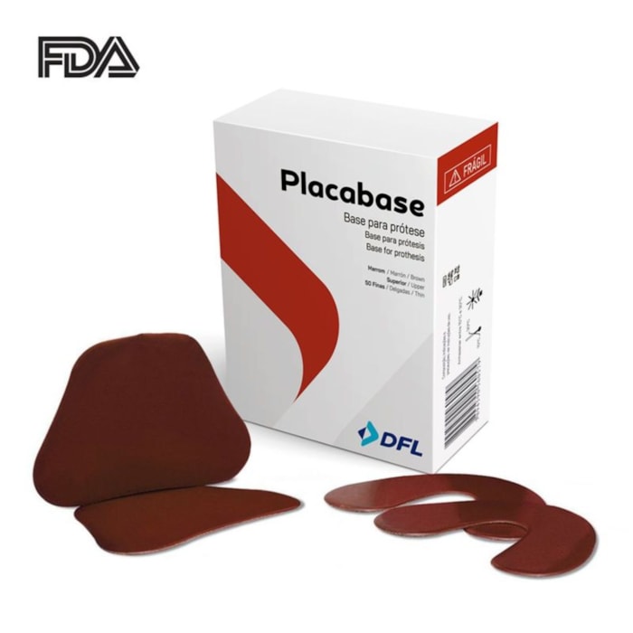 Placa Base Marrom Fina Superior 50 Un - DFL