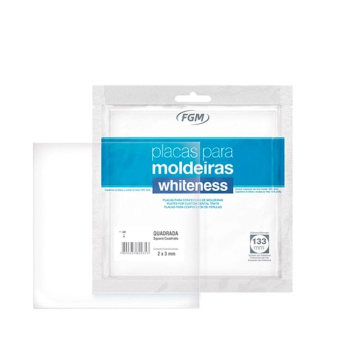 Placa para Molderia Quadrada Whiteness 3mm com 2 unidades - FGM