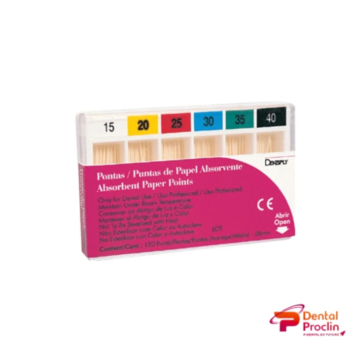 Ponta de Papel Absorvente ISO - Dentsply