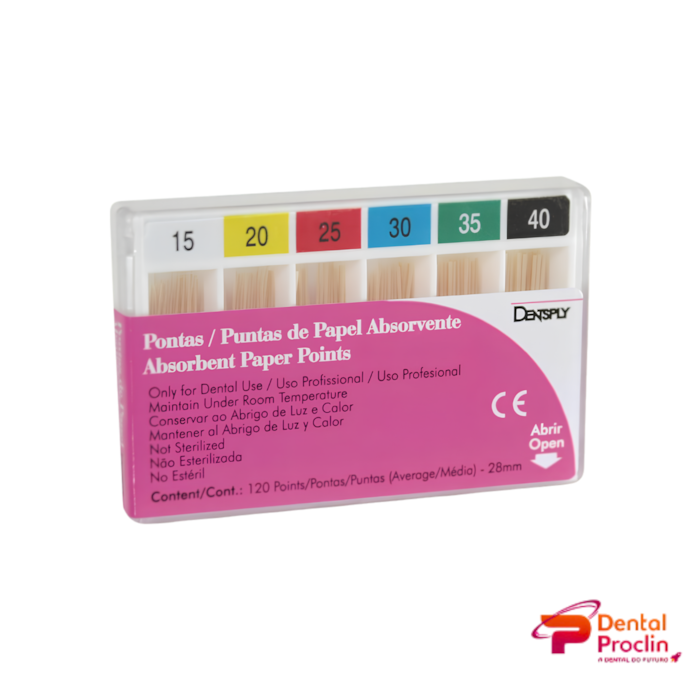 Ponta de Papel Absorvente ISO - Dentsply Validade: 01/27