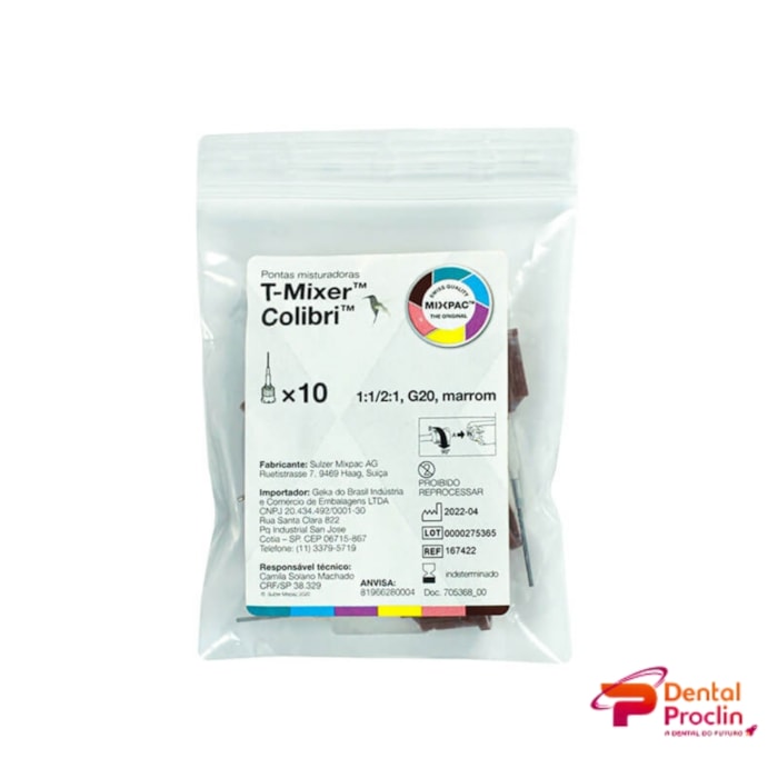 Ponta Misturadora T-Mixer Colibri com 10 - MixPac