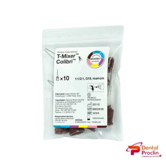 Ponta Misturadora T-Mixer Colibri com 10 - MixPac