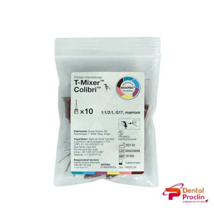 Ponta Misturadora T-Mixer Colibri com 10 - MixPac