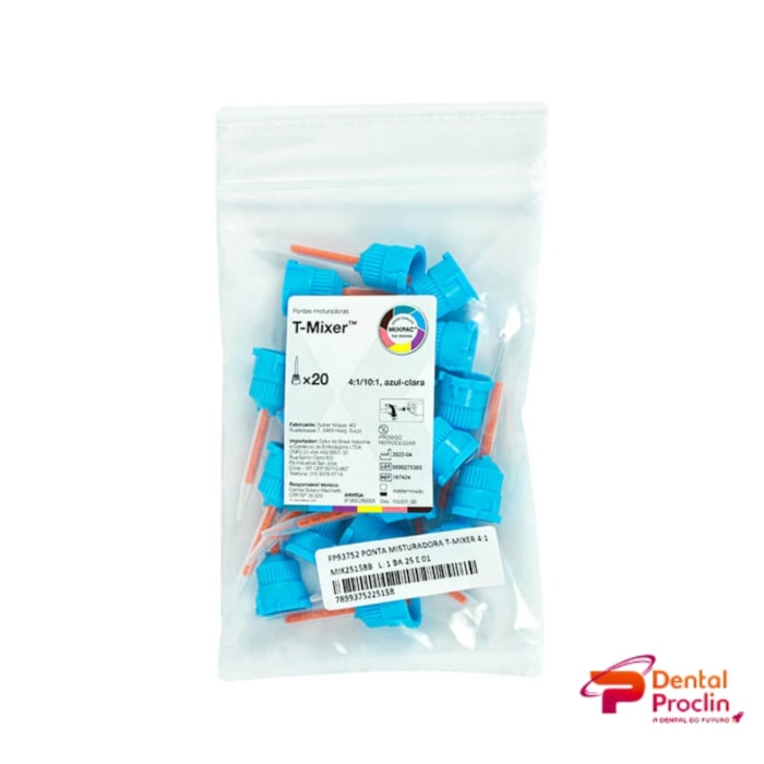 Ponta Misturadora T-Mixer Ø 3,2mm Azul-claro 4:1/10:1 - MixPac